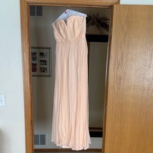 J. Crew Peach Strapless Maxi Dress
